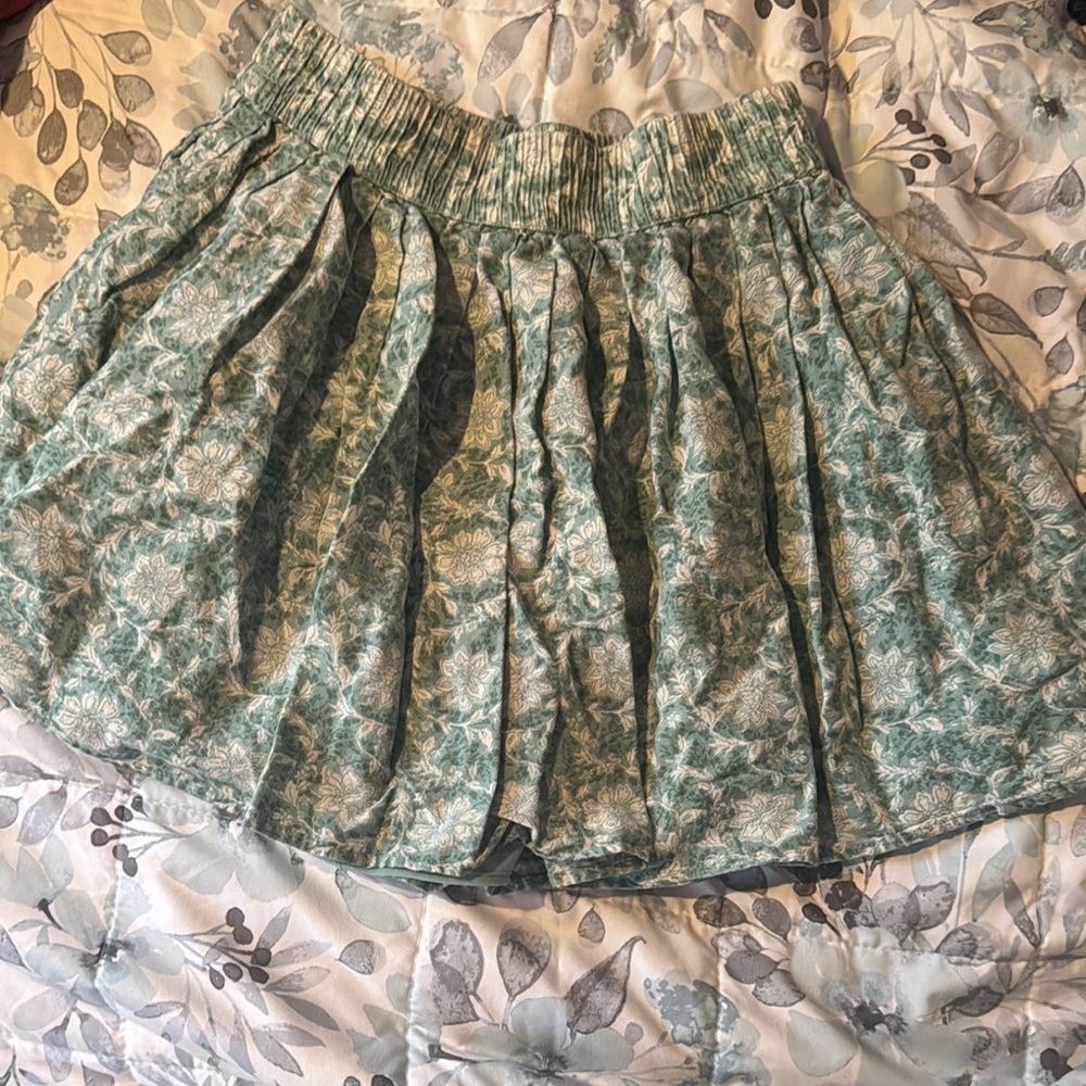 Floral Green Skirt